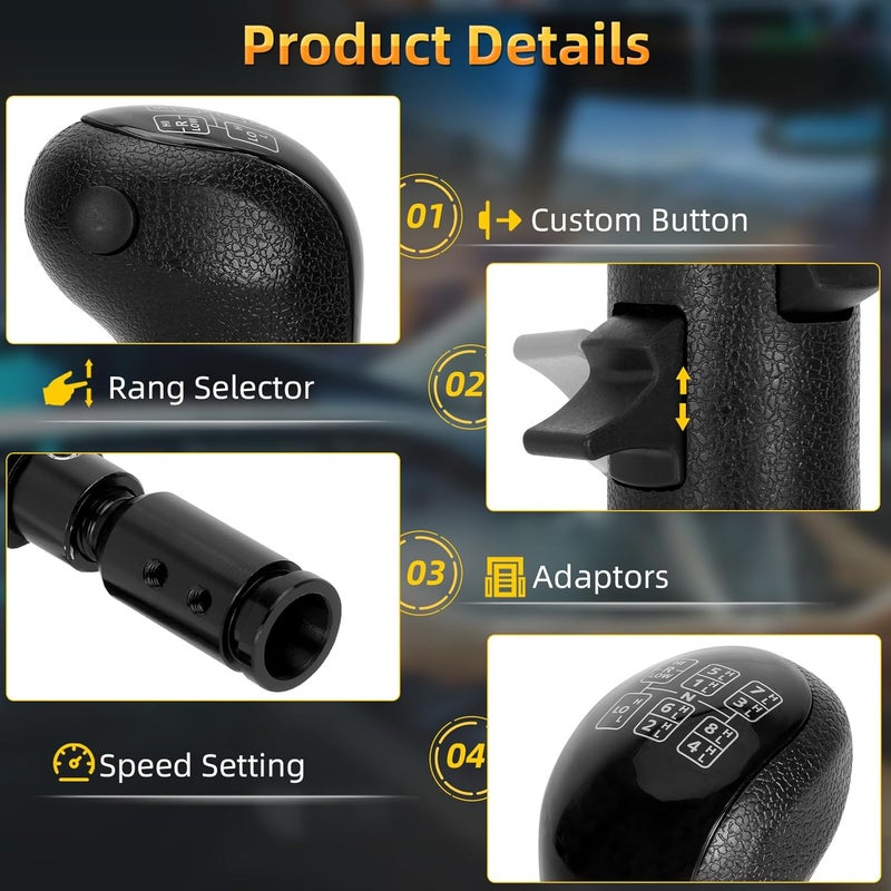 Besilo USB Truck Simulator Shifter for PC, Compatible with Logitech G25/G27/G29/G923, Thrustmaster TH8A – 18-Speed Gear Shift Lever for ATS & ETS2 – Semi Truck Shifter for Sim Racing Games - Image 4